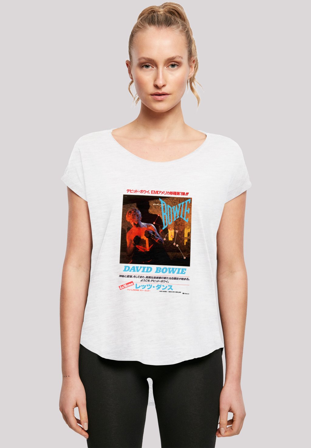 

Футболка с принтом DAVID BOWIE ASIAN POSTER F4NT4STIC, белый