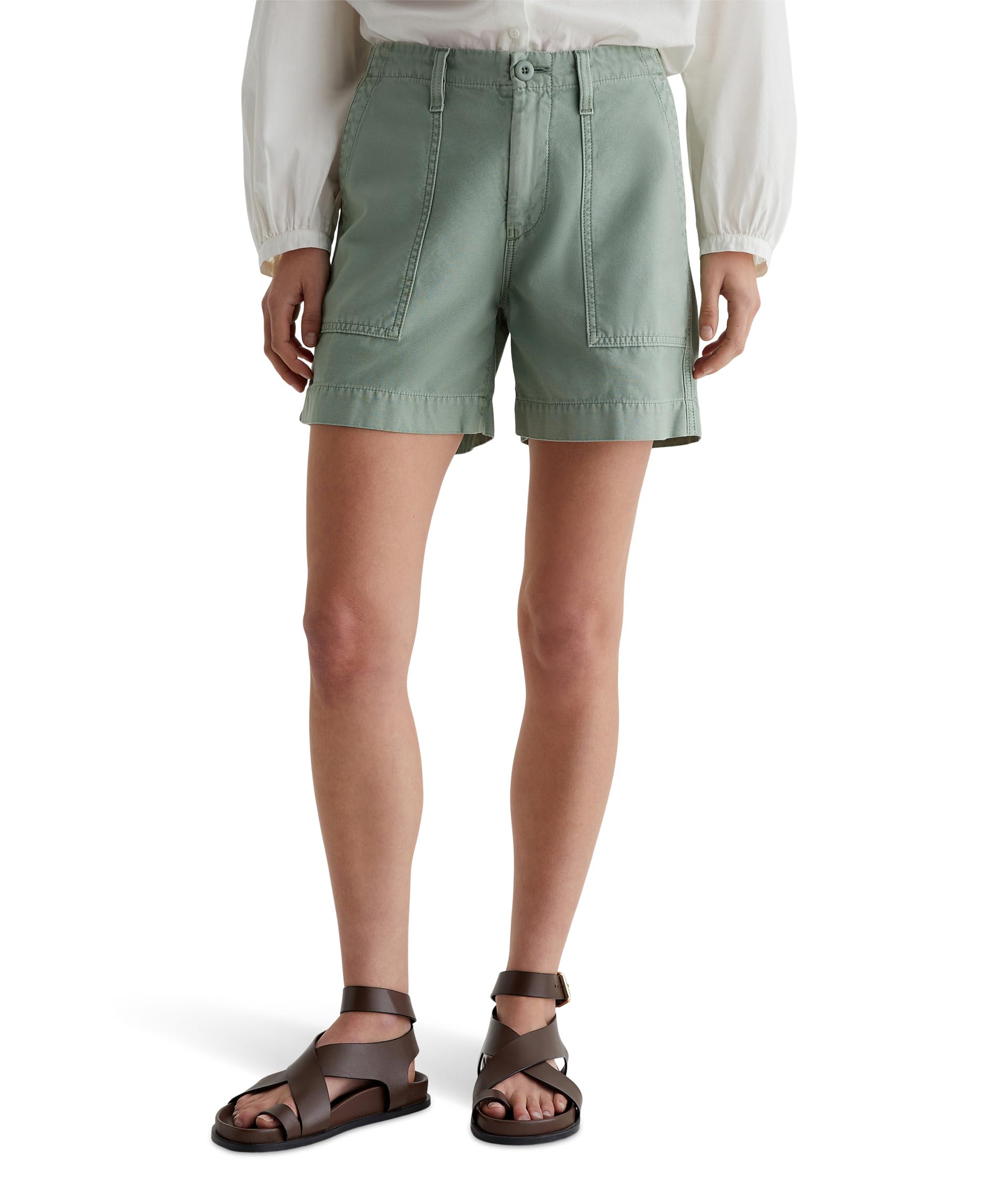 

Шорты AG Jeans Rosa Mid Rise Utility Shorts, Sulfur Matcha Latte