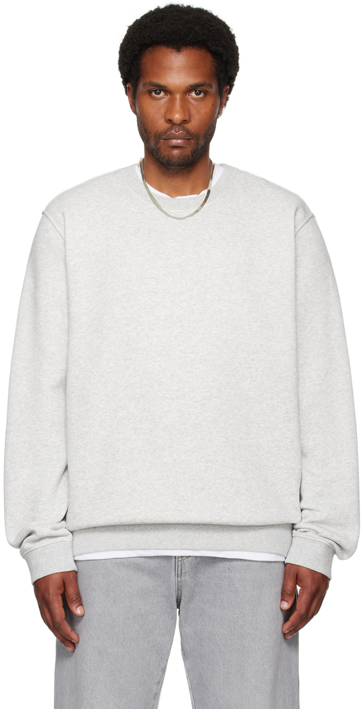 

Толстовка Lounge Crewneck из серого флиса SKIMS, Light heather grey