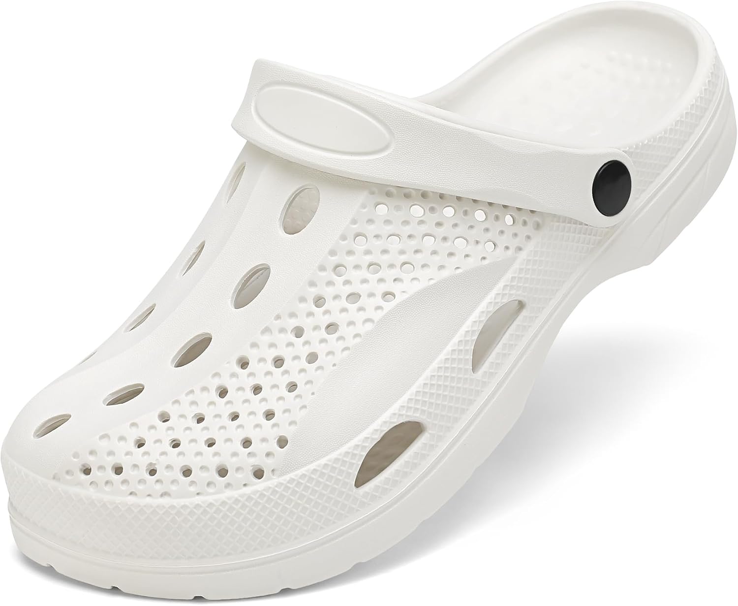 

Унисекс пляжные сабо SOSOWHLTE для мужчин и женщин - садовые туфли на подкладке, дышащие шлепанцы с поддержкой свода стопы, белый