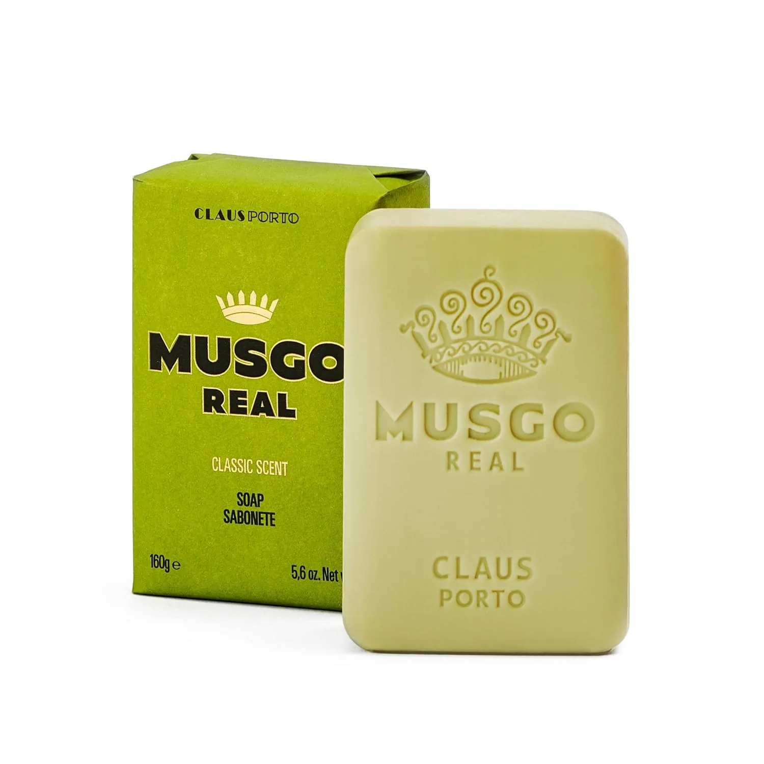 Claus Porto - Musgo Real Classic Scent Body Soap для мужчин и женщин | Свежий, очищающий, увлажняющий | Ручная работа, ароматный, древесный, элегантный (160 г | 5,6 унции) 158.76 г (1 шт.)