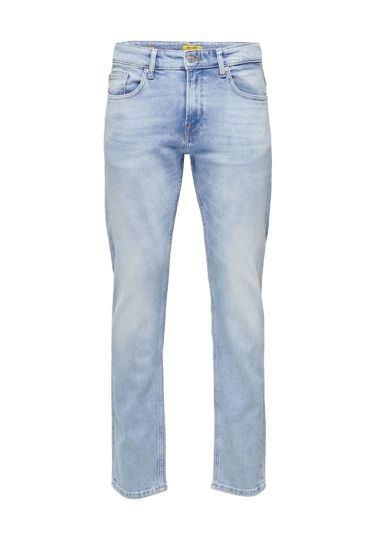

Джинсы с пятью карманами, потертые, мужские ONLY & SONS, цвет 187212 Light Blue