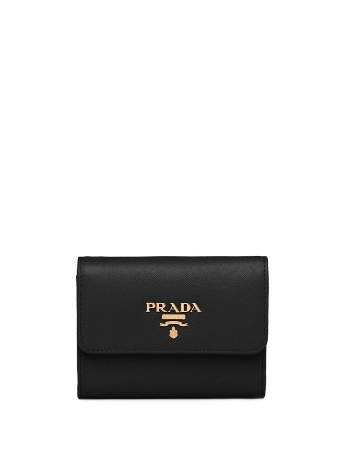 

Prada кошелек с металлическим логотипом, черный