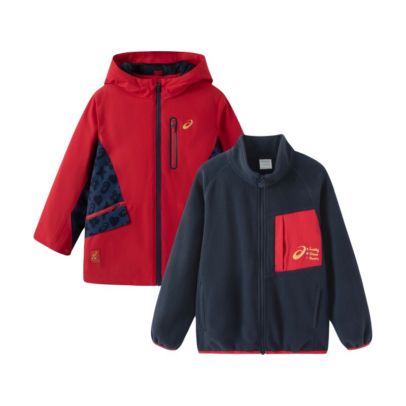 ASICS Ветровка YISHUJIA LIANMINGKUAN городской легкий тренд China Red подростки — фото 3