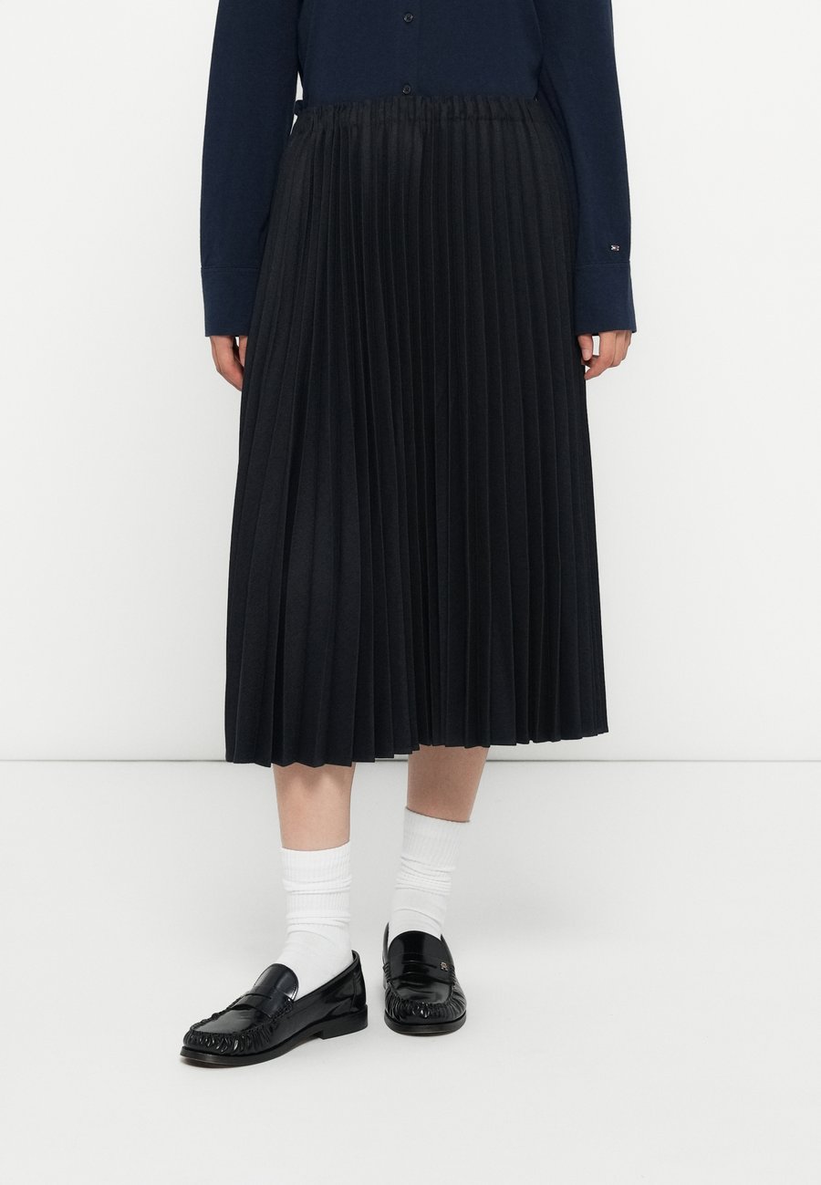 

Юбка Tommy Hilfiger PLEATED MIDI SKIRT, Dark Night Navy/Dark Blue
