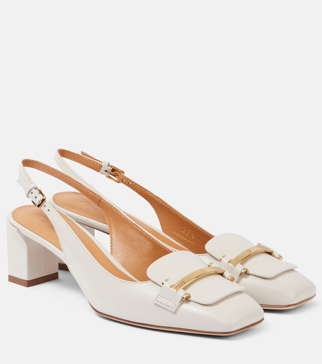 Кожаные туфли с открытой пяткой Tod's, Bianco Calce