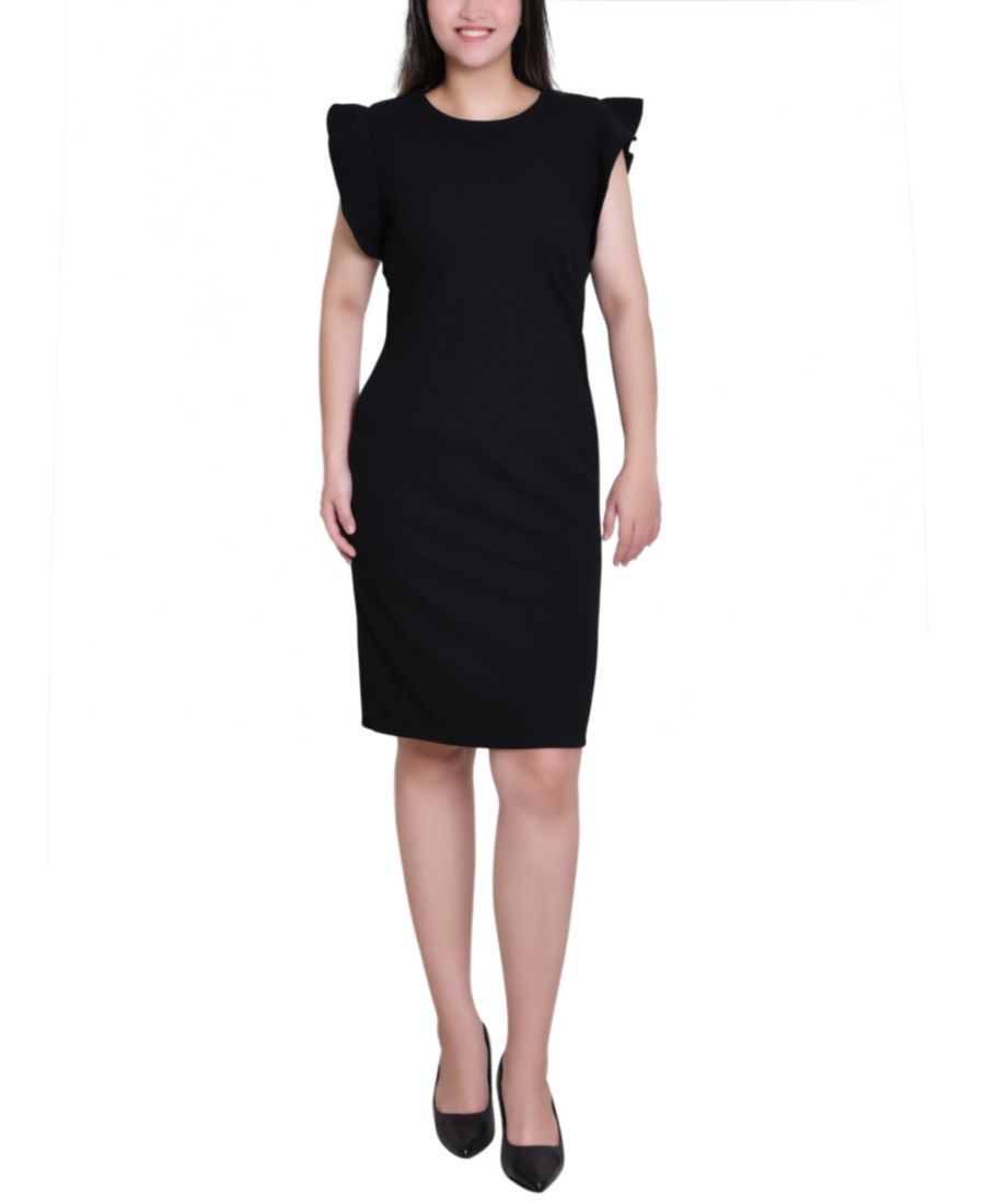 

Женское платье-сарафан с оборками на рукавах NY Collection, Black