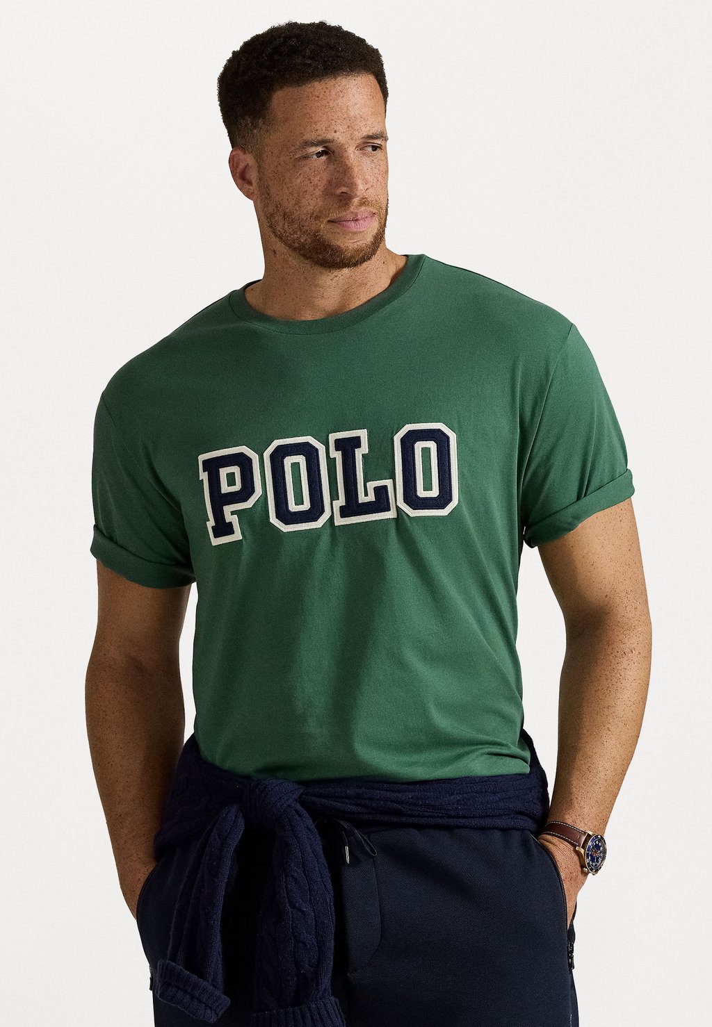 

Футболка с принтом Polo Ralph Lauren Big & Tall, темно-зеленый