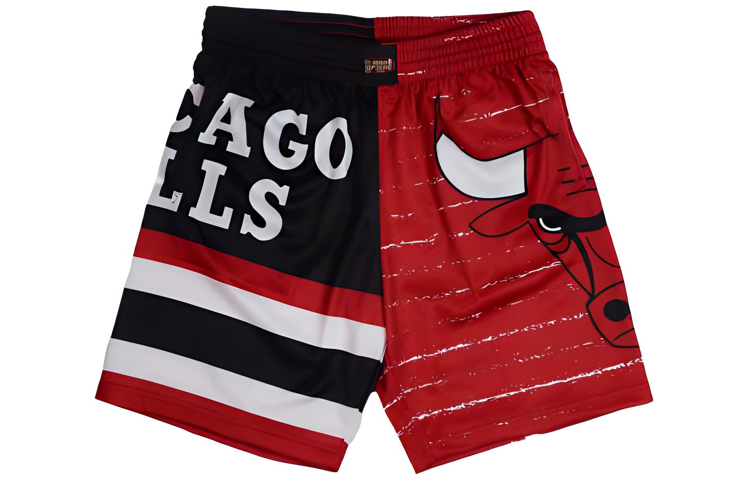 

Мужские баскетбольные шорты Mitchell & Ness красные черные в стиле пэчворк Mitchell Ness