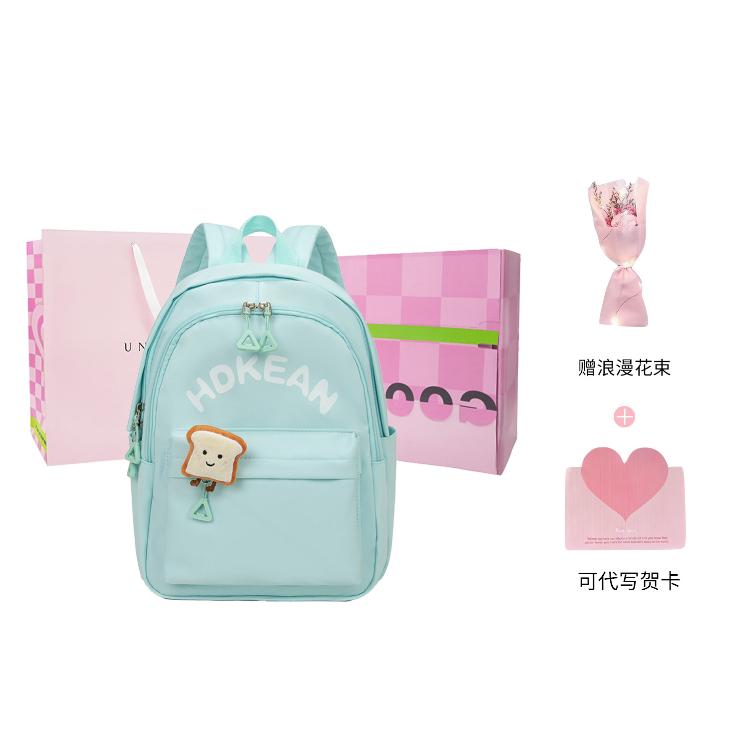 

UNITE STAR Нейлоновый рюкзак женский синий белый розовый желтый черный, Blue Tubas