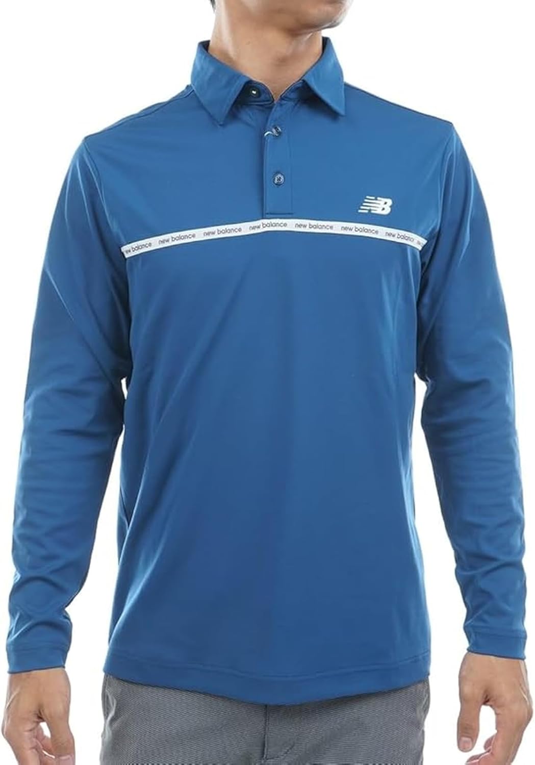 

Мужская поло-рубашка с длинным рукавом New Balance Golf 012-5269001 (с логотипом One Point), темно-синий