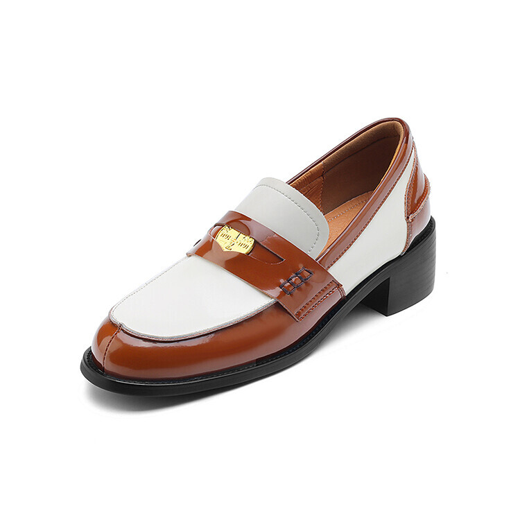 

Лоферы женские Qiaoliner, цвет Brown - beige