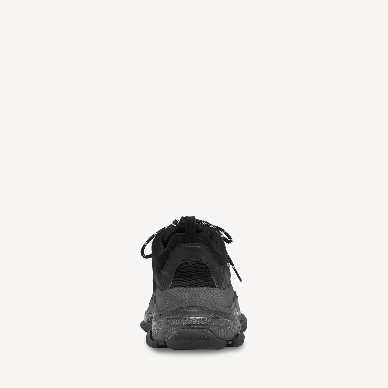 BALENCIAGA Мужские кроссовки Triple S с прозрачной подошвой, черные — фото 4