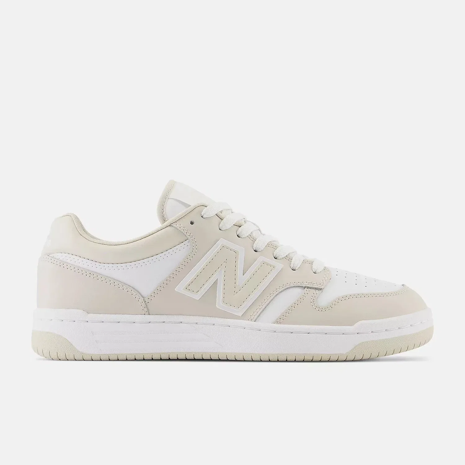 Мужские кроссовки New Balance 480 BB480LBB, кожаные, в стиле Lifestyle, RHS7288, бежевый — фото 2