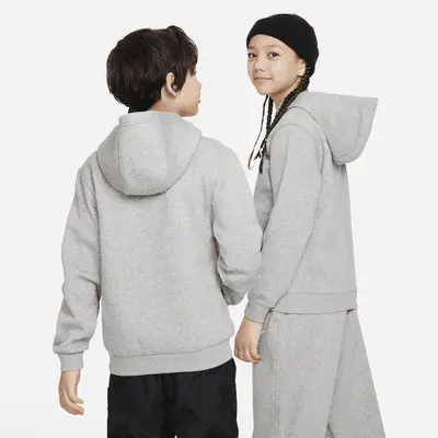 Худи Nike Sportswear Club Fleece, серый/белый — фото 2