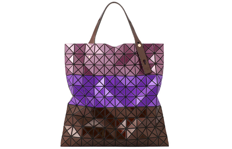 

Сумка-тоут Prism PVC, шоппер, дамская сумка, через плечо, фиолетовый, розовый и коричневый ISSEY MIYAKE