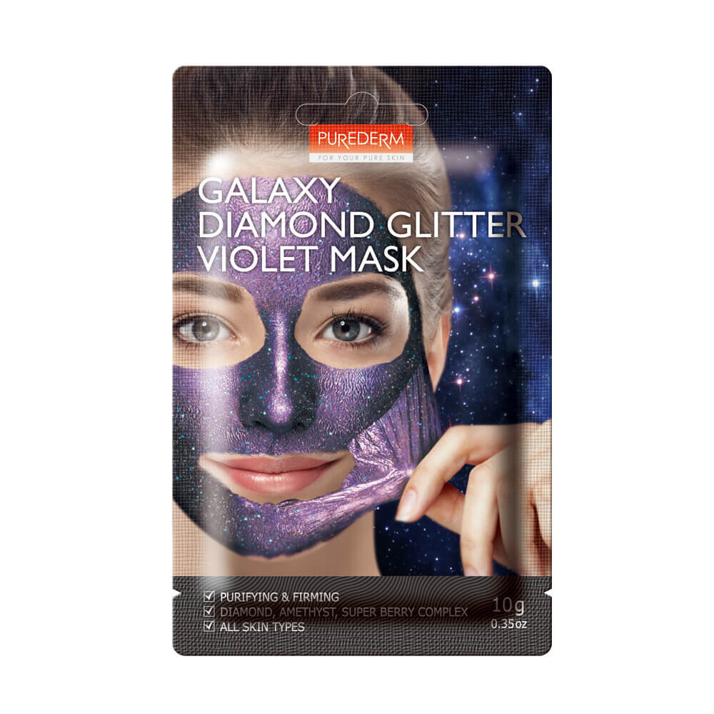

PUREDERM Маска-пленка для лица «Бриллиантовое сияние» с аметистом, 10 г