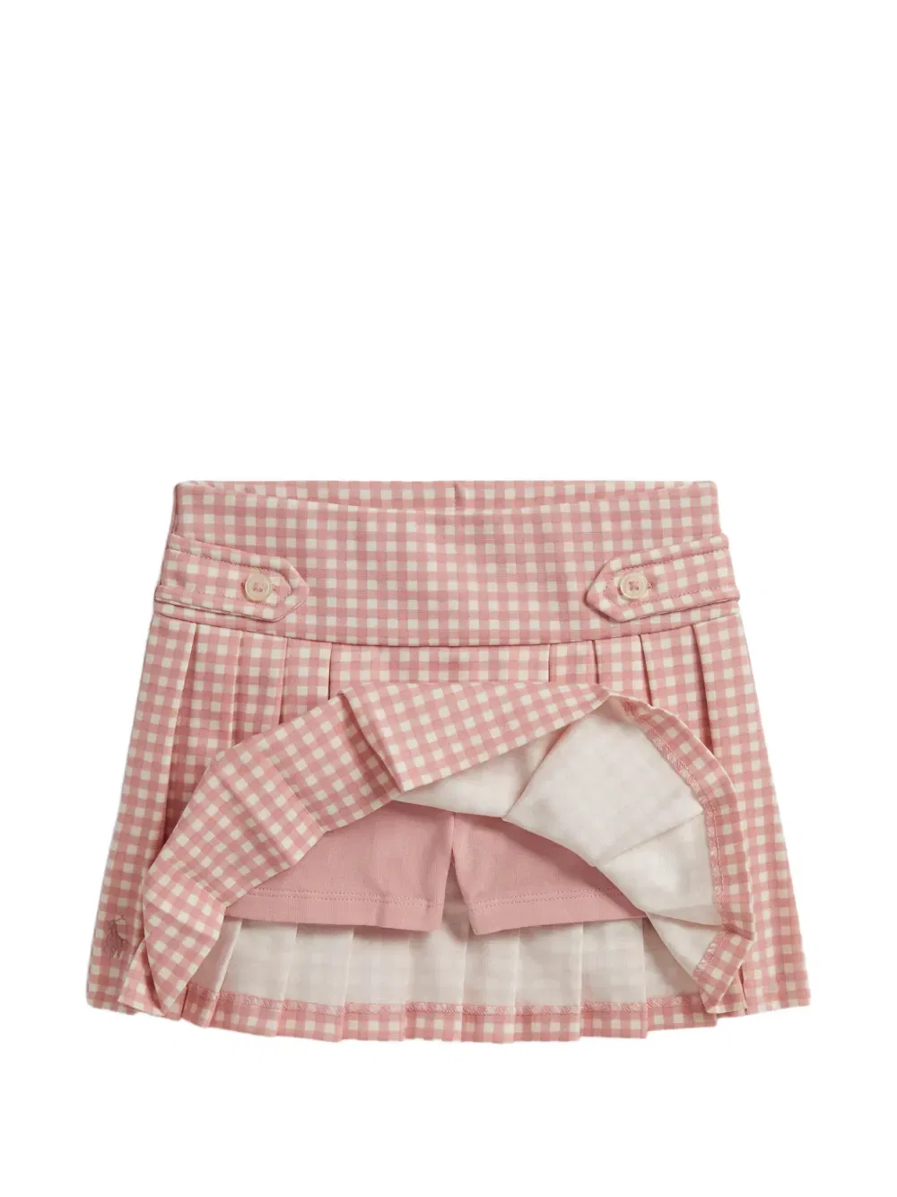 Плиссированная юбка в клетку Polo Ralph Lauren Kids, розовый — фото 3