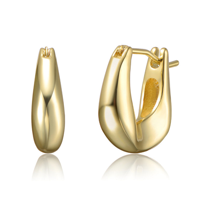 

Художественные объемные серьги-кольца Rachel Glauber, золотой