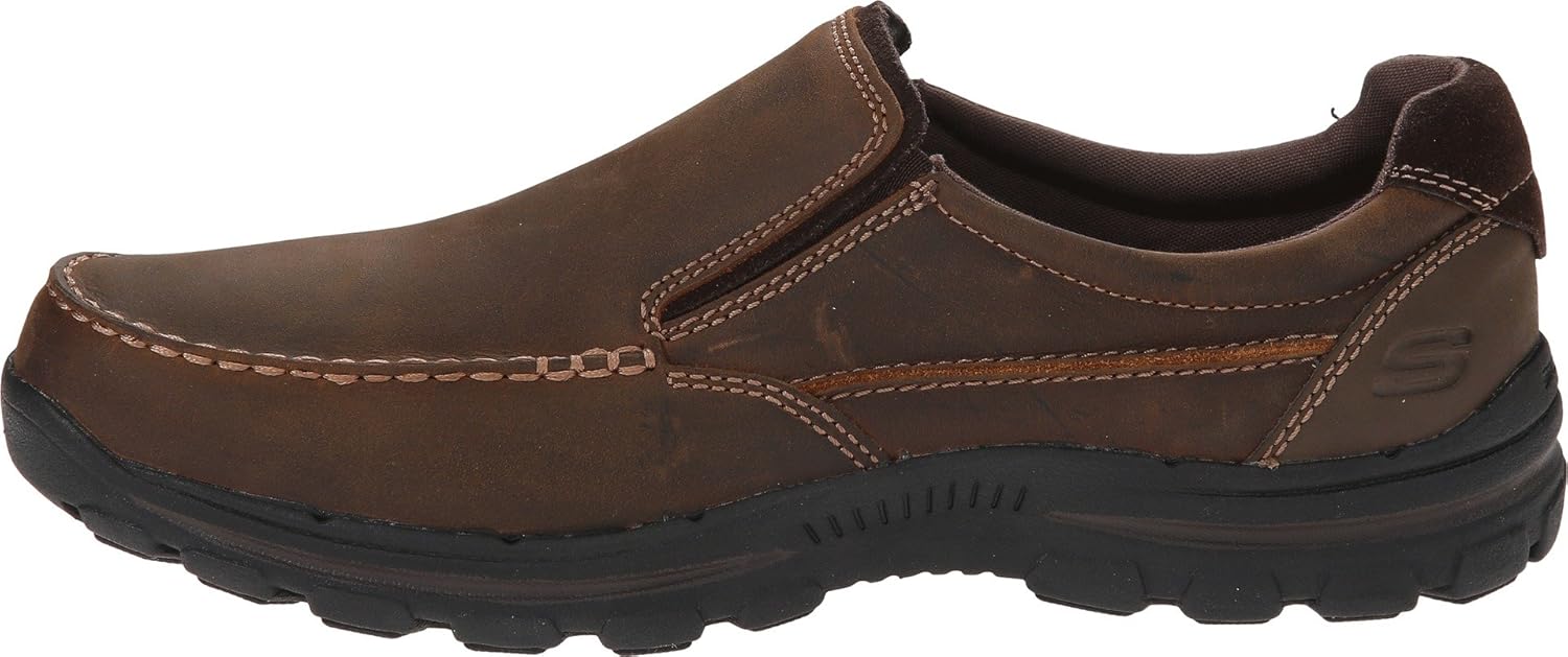 Мужские слипоны Skechers Braver-Rayland, темно-коричневый — фото 2