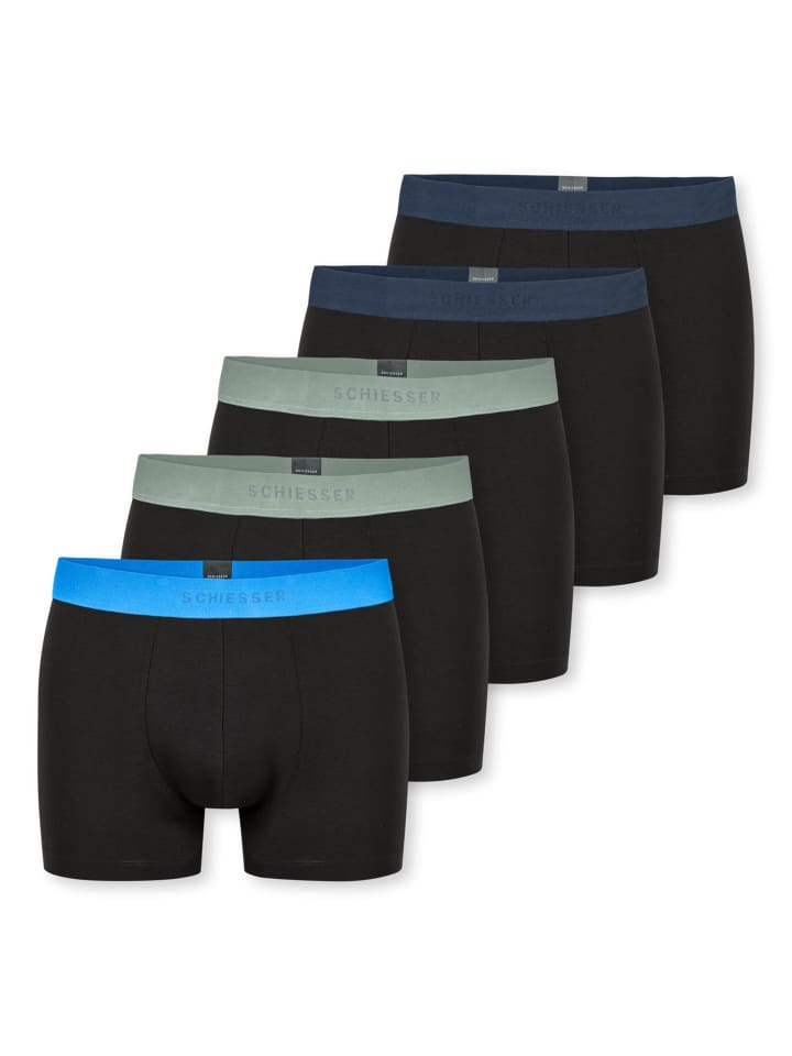 

Трусы боксеры Schiesser Boxershort 5er Pack, цвет Schwarz/Blau/Grün