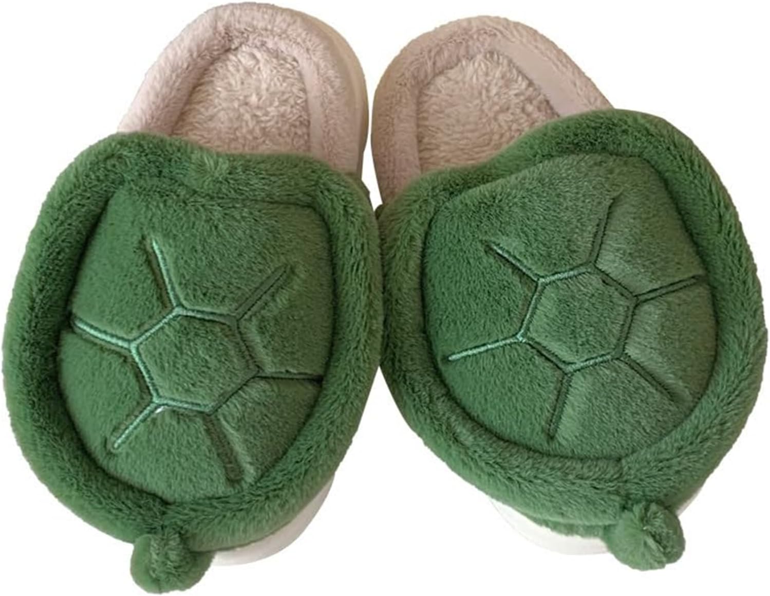 

Тапочки с черепахой, женские плюшевые милые тапочки с черепахой, комфортные мужские домашние тапочки с противоскользящей подошвой, толстая подошва, зимние и осенние хлопковые тапочки Generic, зеленый