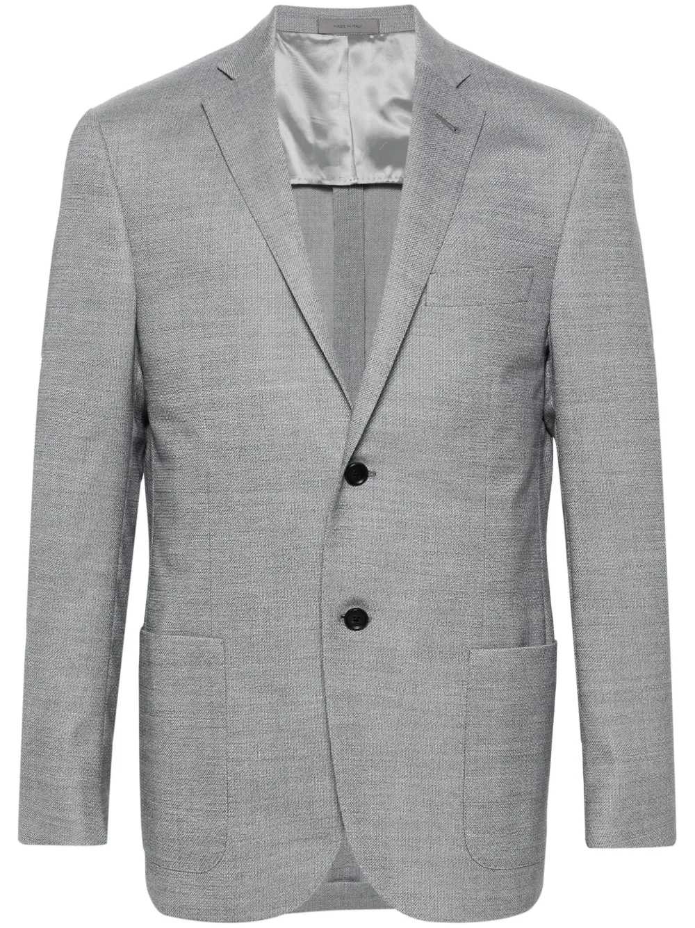 

Однобортный пиджак из смесовой шерсти Corneliani, серый
