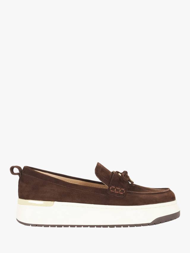 Glide замшевые платформенные лоферы Dune London, Brown