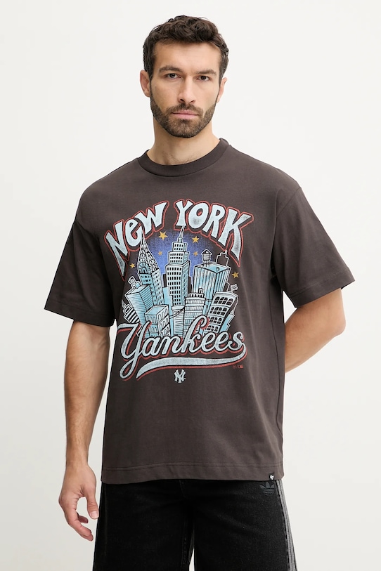 

Футболка хлопковая MLB New York Yankees 47 Brand, коричневый