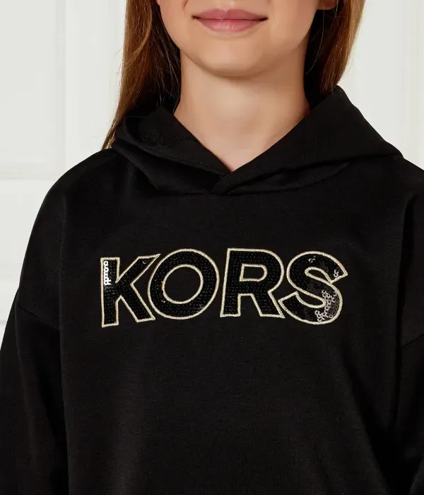 Толстовка regular fit Michael Kors Kids, черный — фото 4