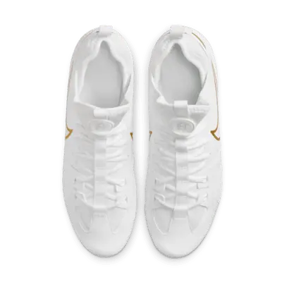 Бутсы Nike Huarache 9 Varsity LAX Lacrosse Cleats, цвет White/White/Metallic Vivid Gold — фото 4
