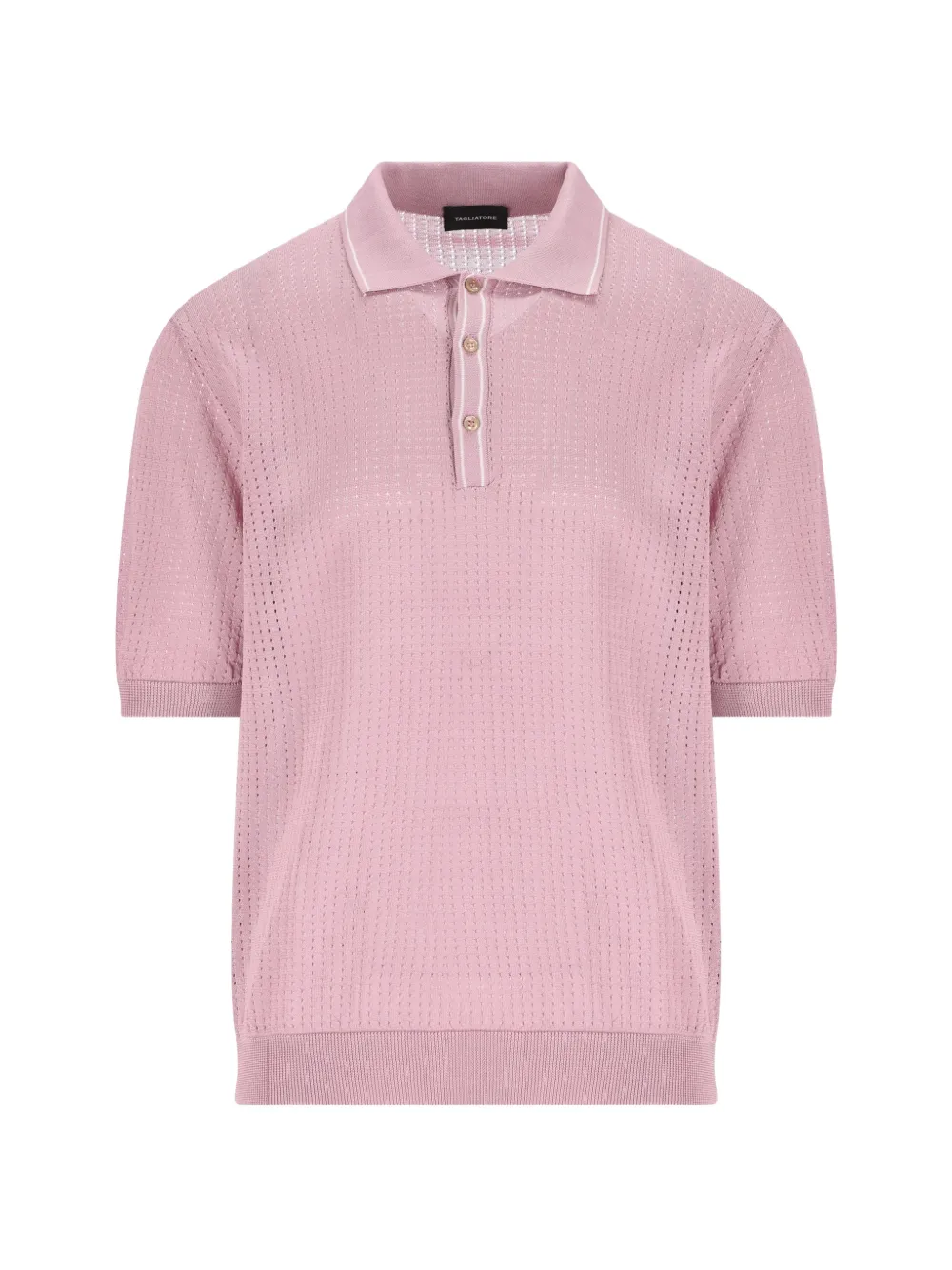 

Ажурная рубашка-поло на пуговицах Tagliatore, розовый