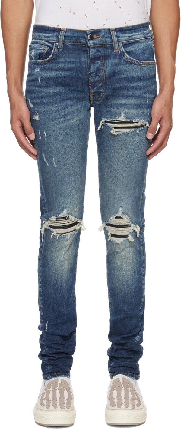 

Синие джинсы MX1 Amiri, цвет Deep classic indigo