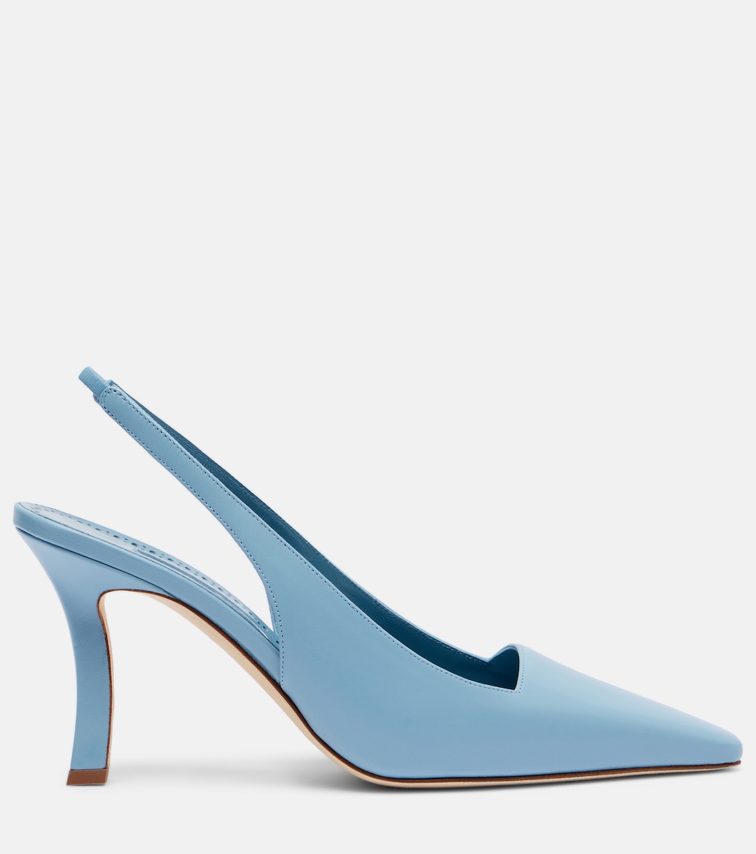Кожаные туфли-лодочки Moirasli на ремешке Manolo Blahnik, 4241 Mblu — фото 4