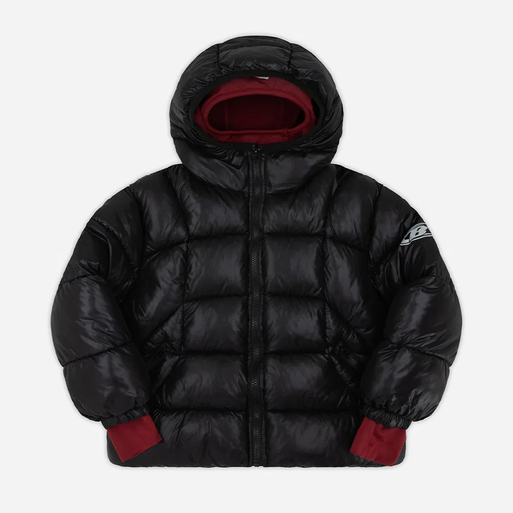 Пуховик с балаклавой BERRYCLOSET для мальчиков чёрный