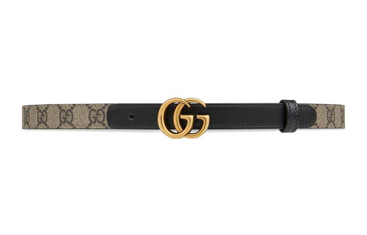 

Ремень кожаный Gucci женский, бежевый / черный