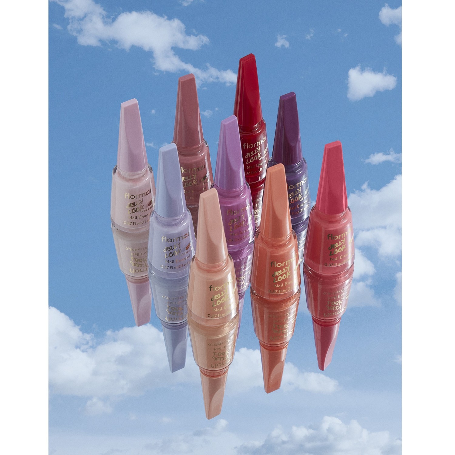 Лак для ногтей jelly look nail enamel Flormar, nr. 6 - amaranth, объем 11 мл — фото 4
