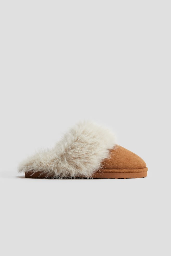 

Тапочки с флисовой подкладкой H&M, бежевый