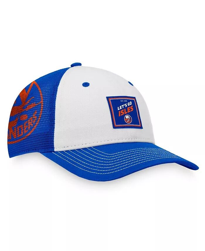 

Мужская королевская белая кепка Snapback New York Islanders Block Party Fanatics