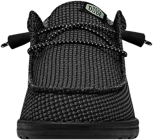 Мужские лоферы без шнурков HEYDUDE Wally Sport Mesh, черный — фото 4