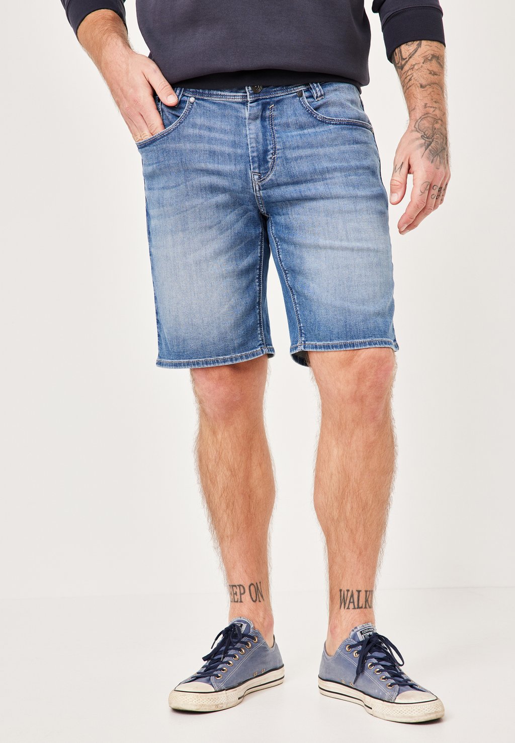 

Джинсовые шорты BERMUDA MIT MOTION COMFORT ELASTIZITÄT Paddock's, цвет Medium Blue Used Moustache