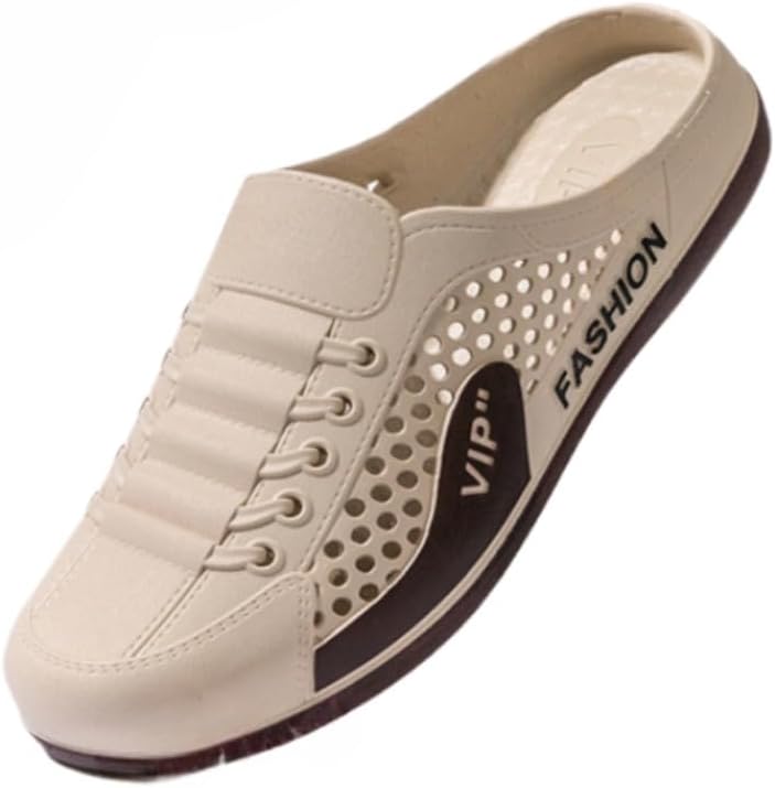 

Мужские кроссовки-мюли без задника, широкая платформа, для тенниса и ракеточных видов спорта Geerta, бежевый