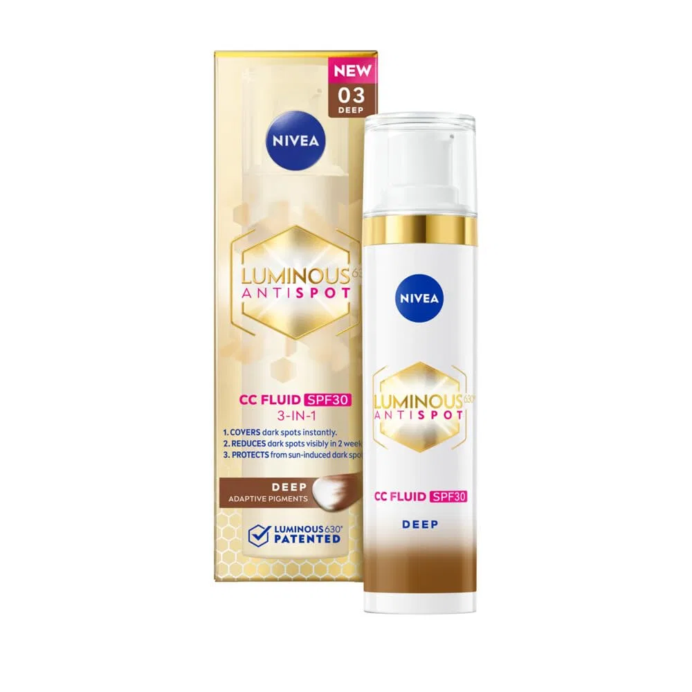 Тонирующий флюид «Luminous 630 Anti-Stain Fluid CC SPF30 3-EN-1» от NIVEA Nivea — фото 3