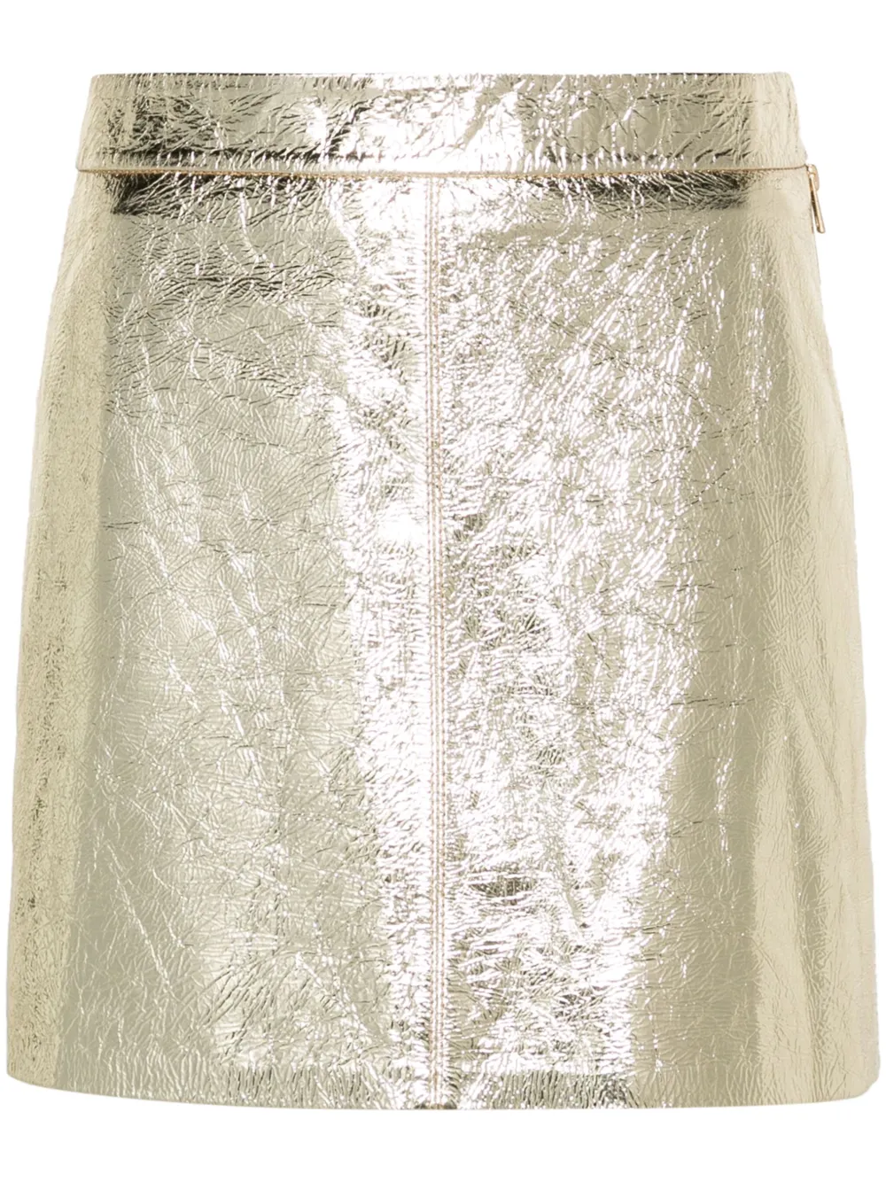 

Кожаная юбка Jinette с эффектом металлик Zadig&Voltaire, золотой