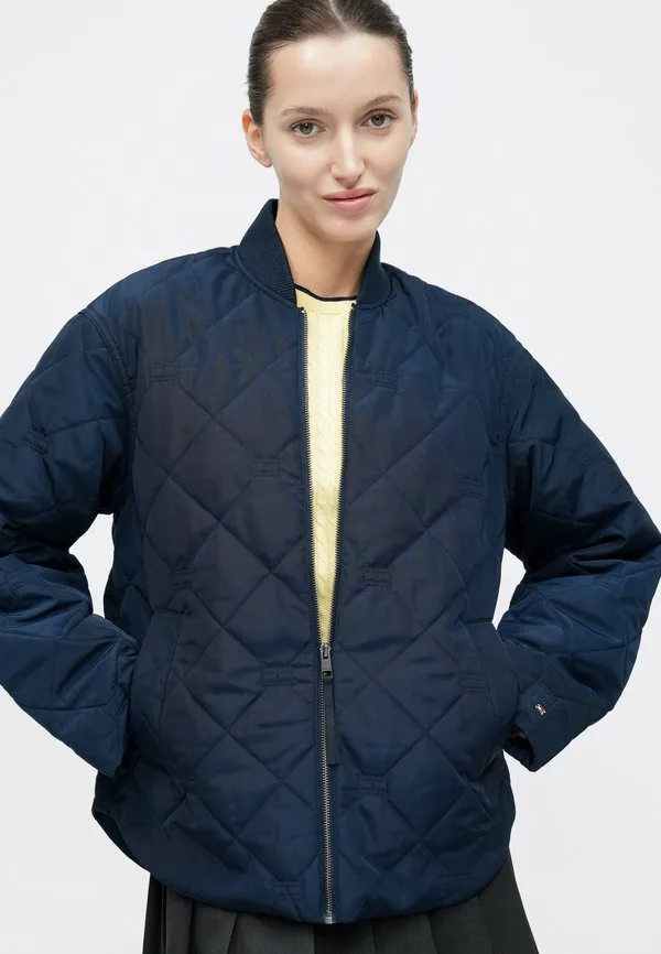 Стеганая куртка-бомбер с утеплителем Tommy Hilfiger, Dark Night Navy — фото 4