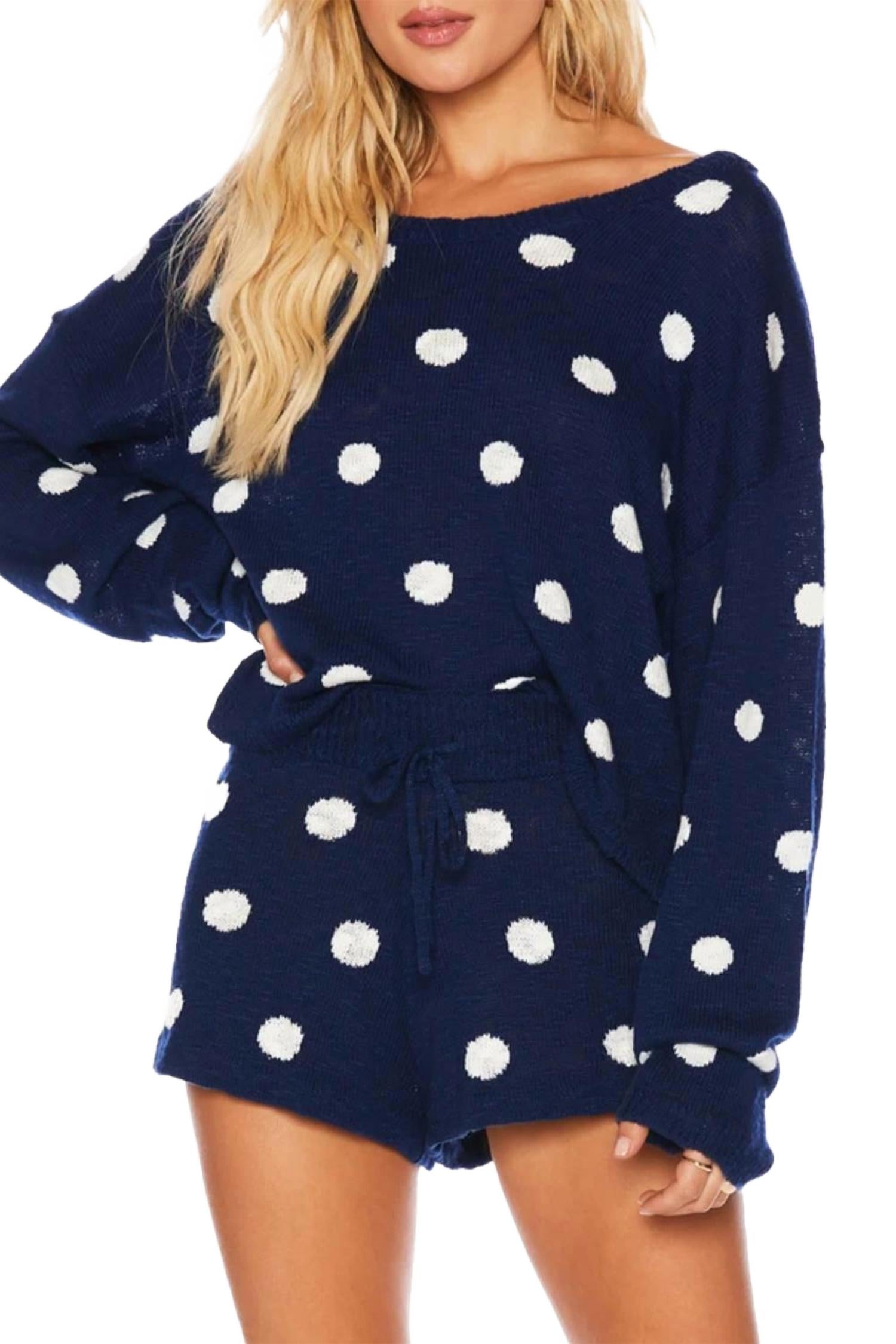 

Санди шорты в синюю гороховую клетку Beach Riot