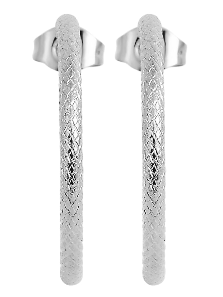 

Adeliás Женские серьги - Серьги-кольца из нержавеющей стали серебристого цвета