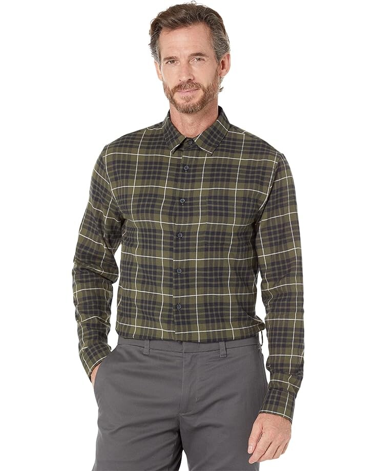

Лонгслив Vince Calabasas Plaid, цвет Dark Olive Field