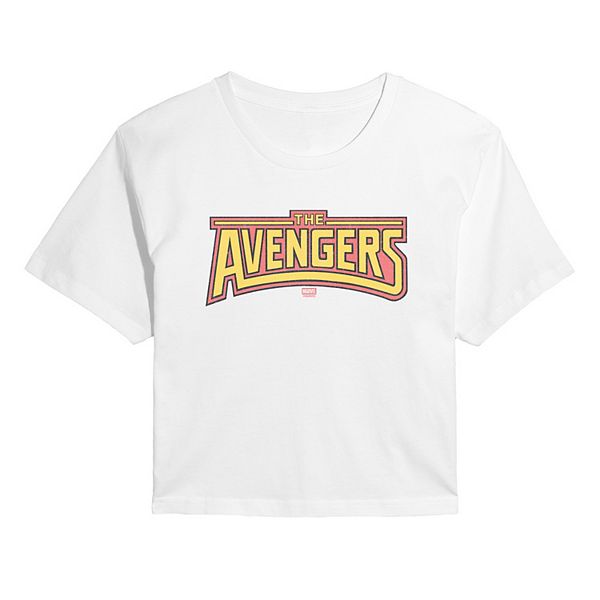 

Футболка Juniors' The Avengers с ретро-логотипом Marvel, White, Белый, Футболка Juniors' The Avengers с ретро-логотипом Marvel, White