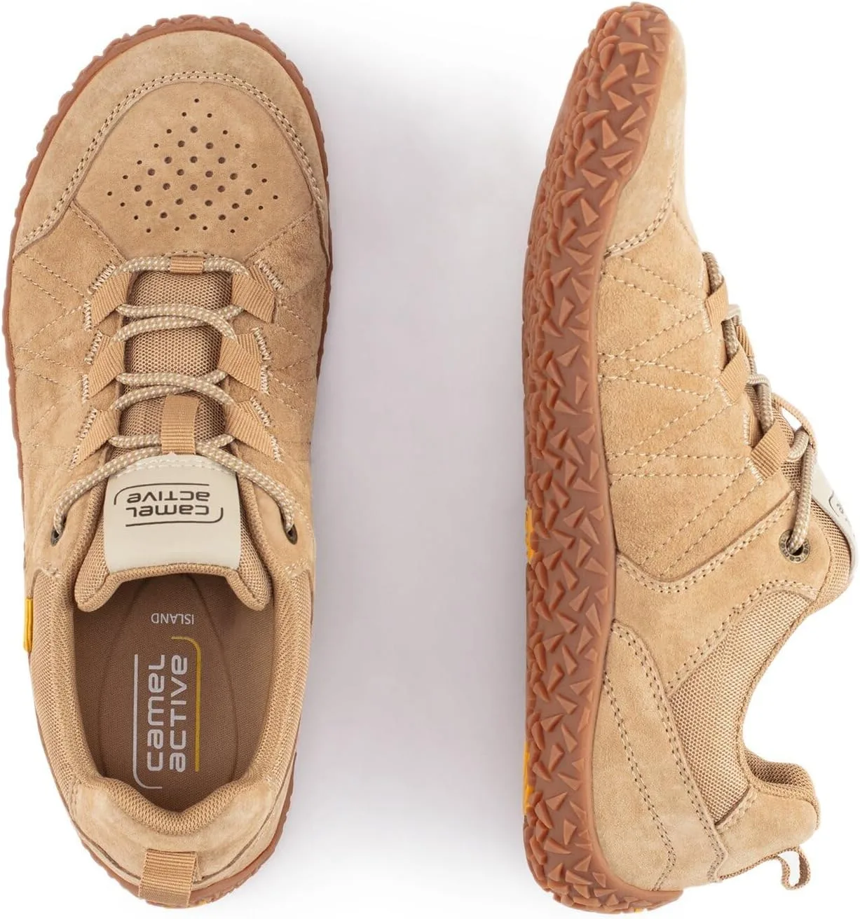 Мужские кроссовки Camel Active из нубука и текстиля, бежевый — фото 2